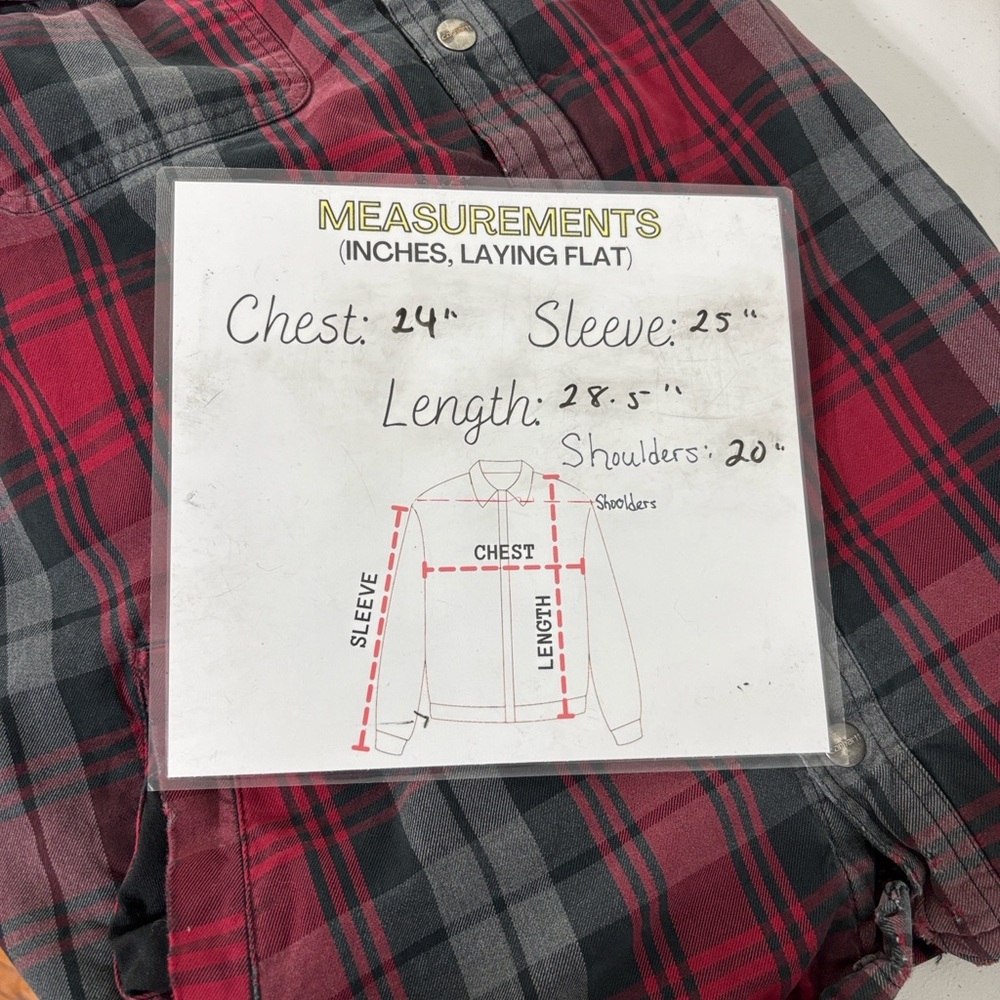 Carhartt Men's Red Black Plaid Flannel Shirt Jacket- Shacket Size‎ L Thrashed - Picture 5 of 14